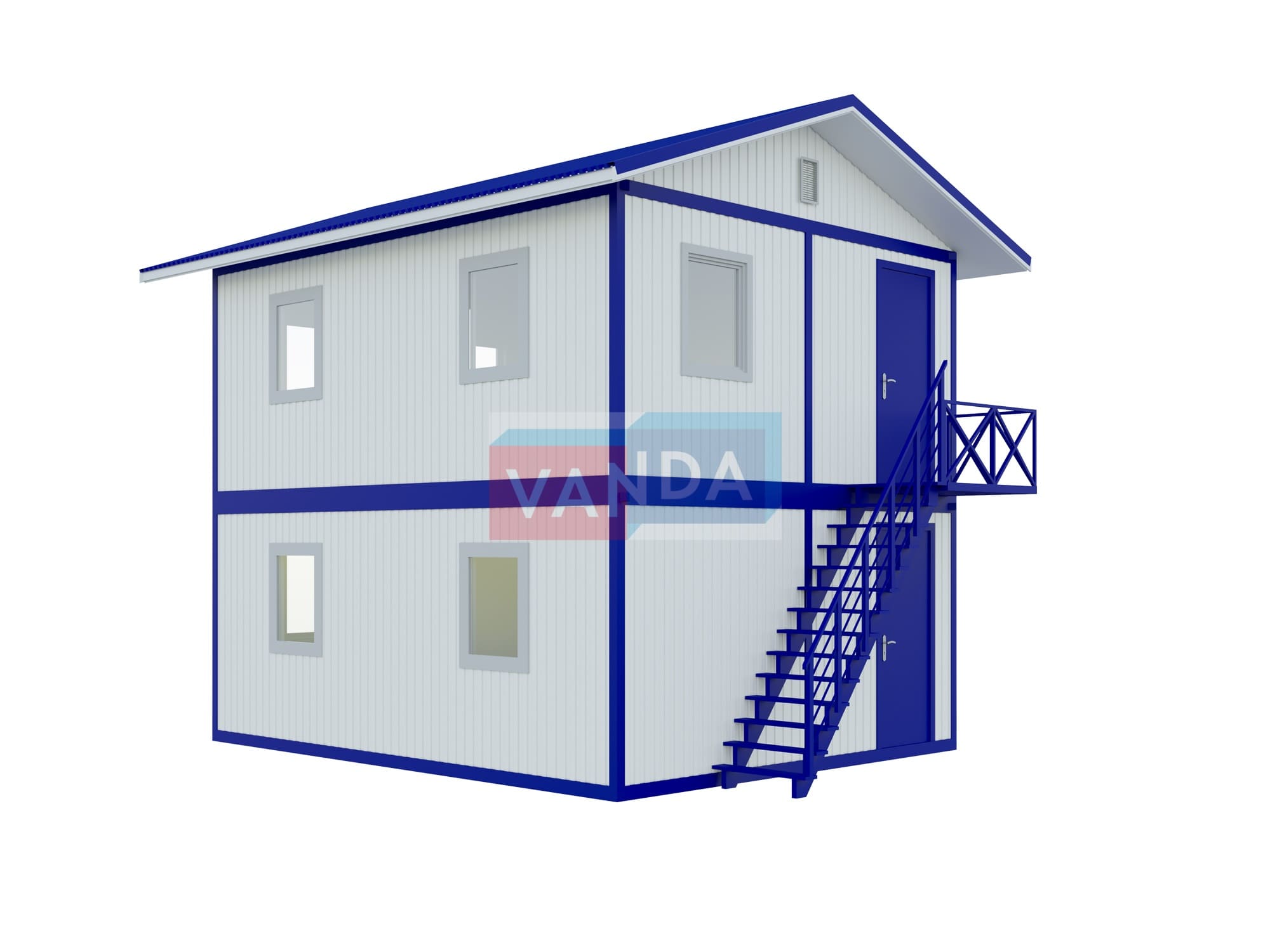 Проект офисного здания 4.8x6.0 Панели МДФ